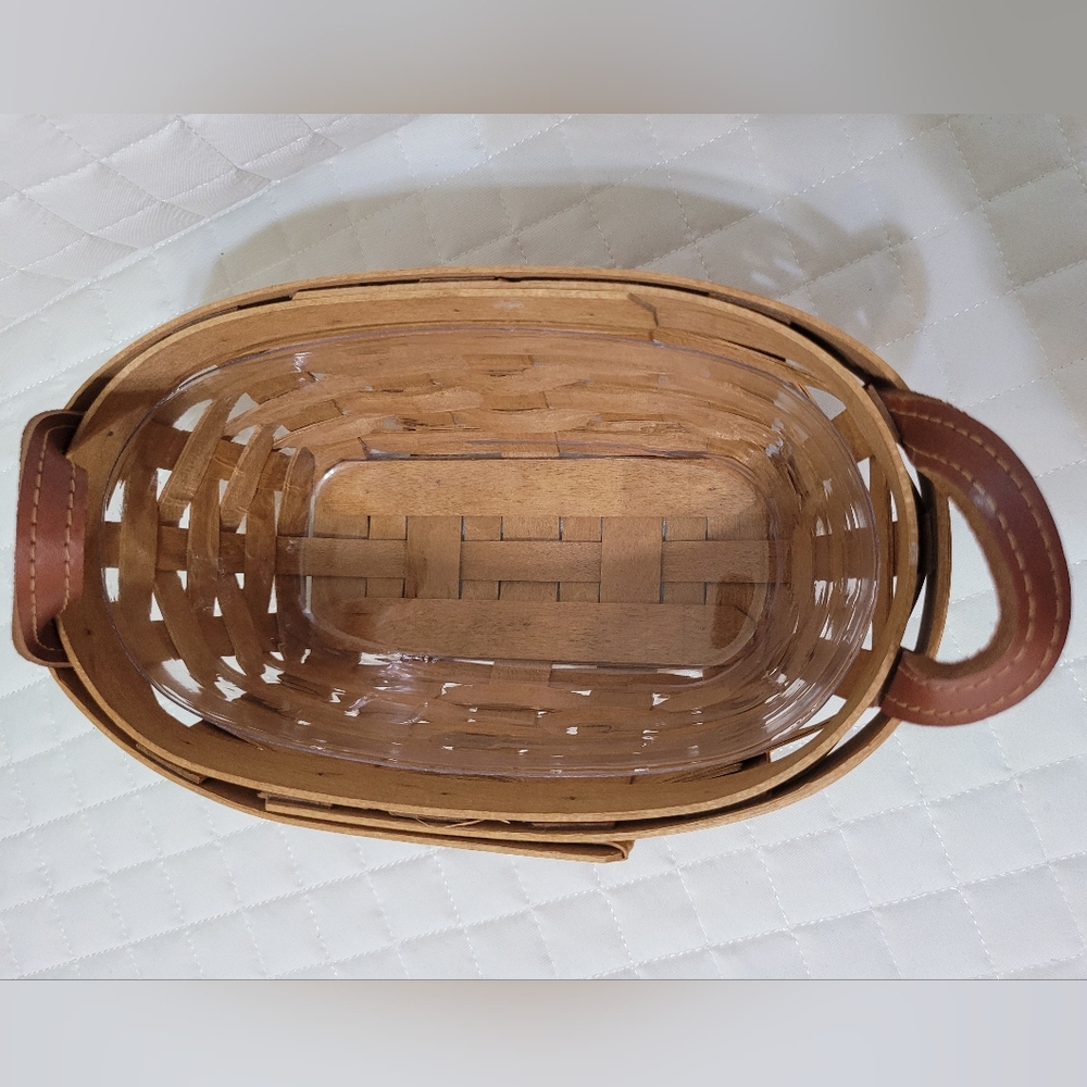 Longaberger 2005 Knick Knack Basket with Longaberger Plastic Protector, EUC - Picture 3 of 7